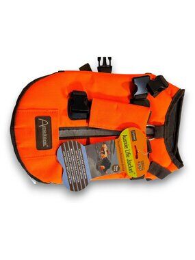 Aussie Naturals Dog Life Jacket Orange Flotation Vest Small 15-25 lbs NWT